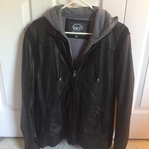 Buckle BKE Faux Leather hooded jacket